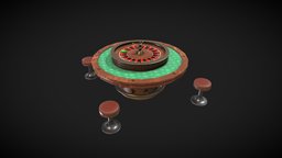 Roulette Table assets, videogame, furniture, table, casino, props, digitalart, digital3d, roullete, game, casino-game-assets, casino-games