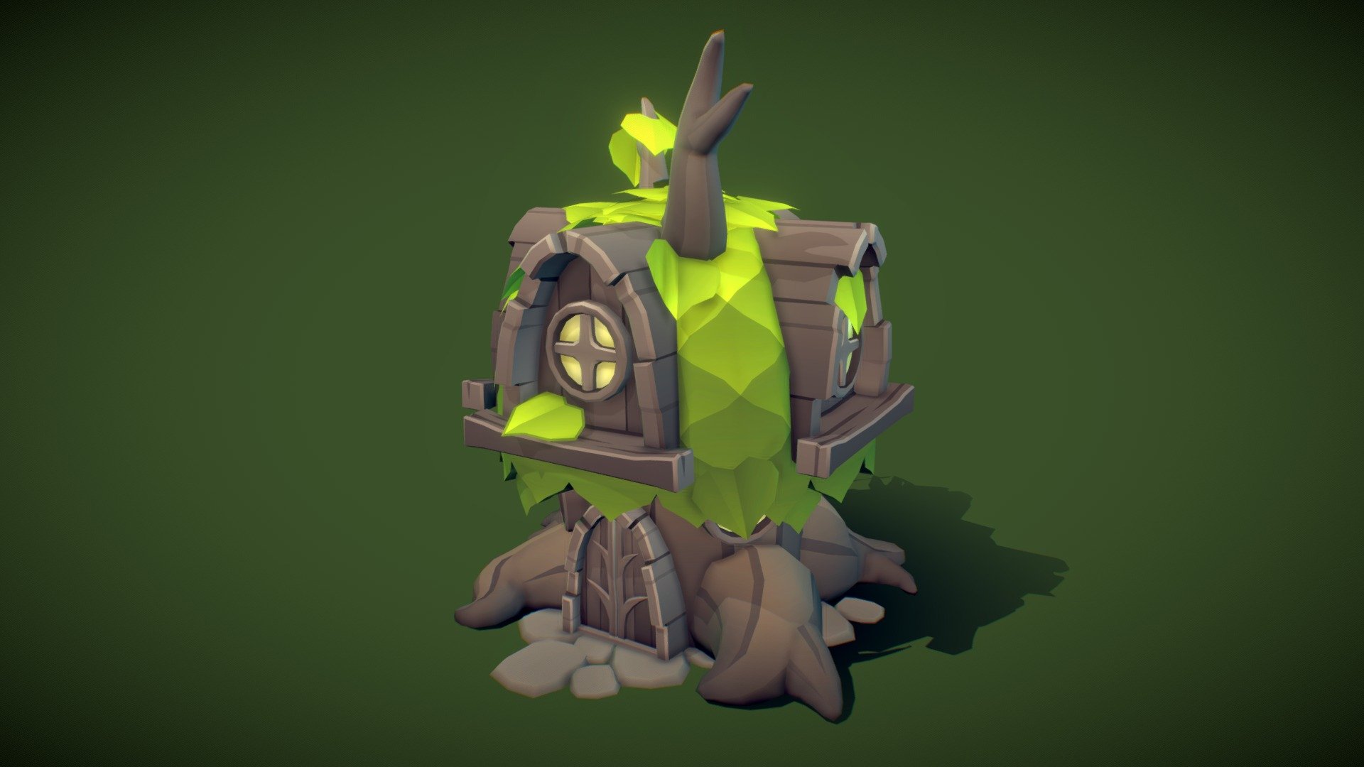 This is an elven house level 2. A free sample of the Elf RTS Building Set 3d model