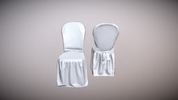 covered chairs white, cover, substancepainter, substance, chair