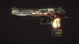 Desert Eagle 3dcoat, 3d-coat, gun, war, skin