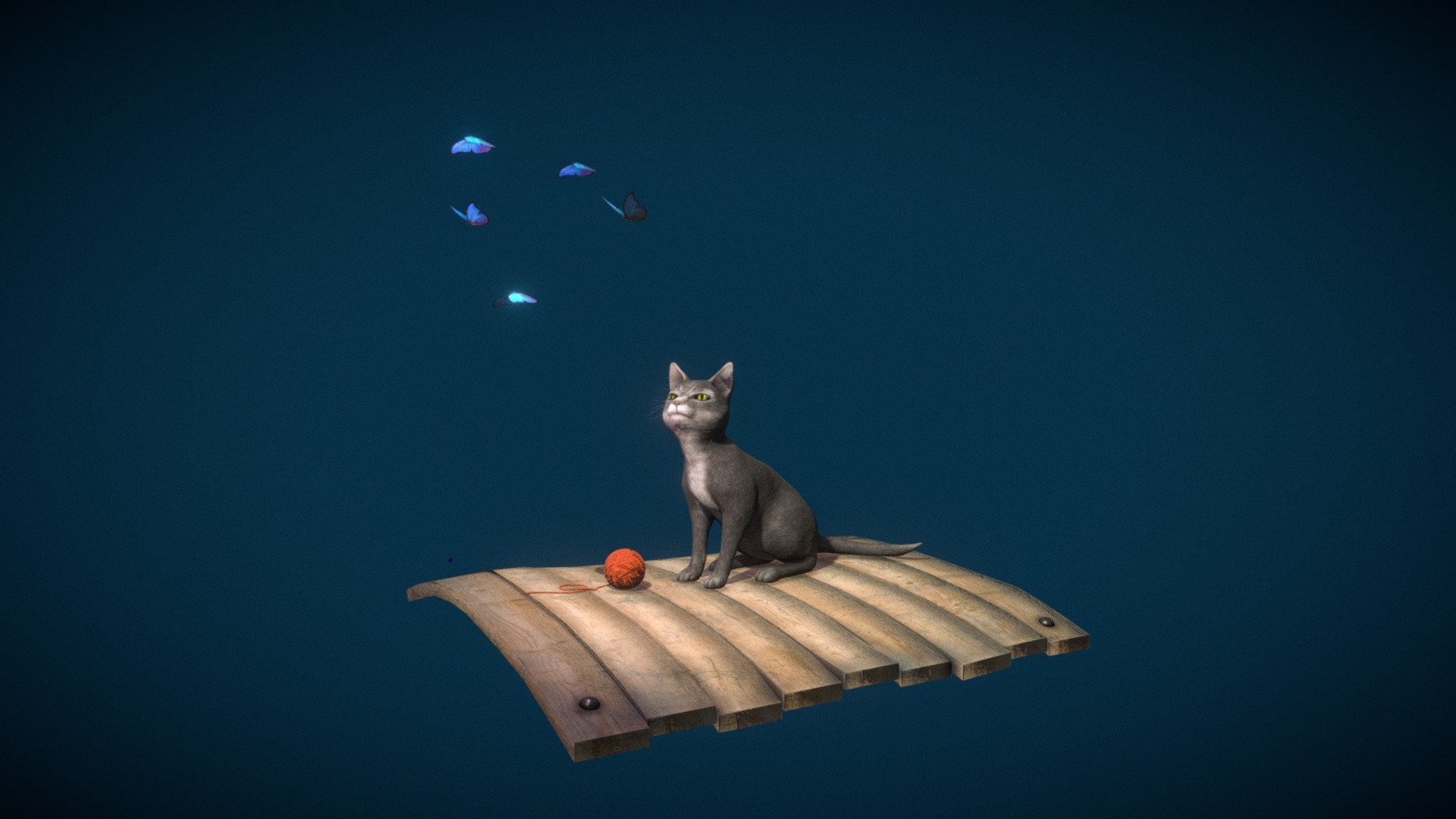 What a lovely cat! It is playing,&hellip; no no no it is looking. Ummm No no no it is hunting 3d model