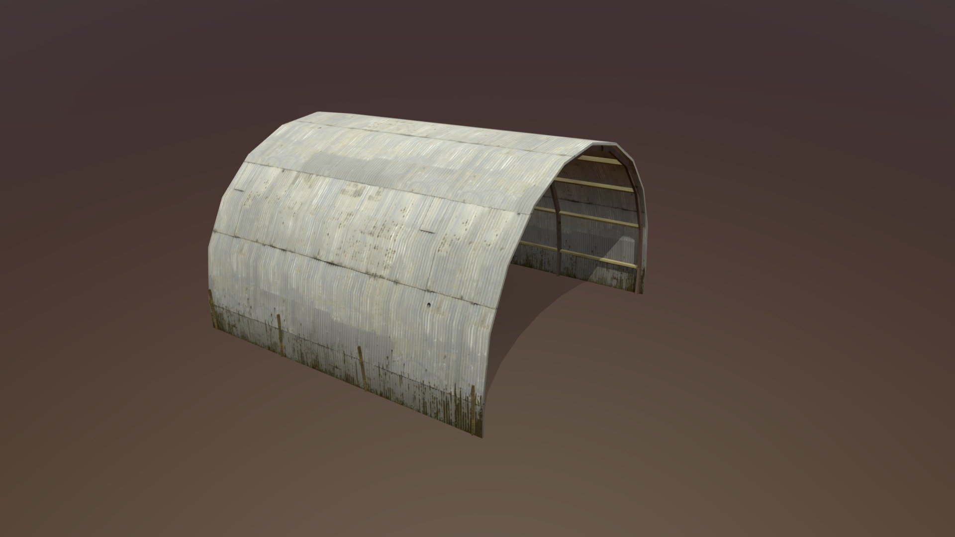 A small steel arched barn.

Built for Cities Skylines 3d model