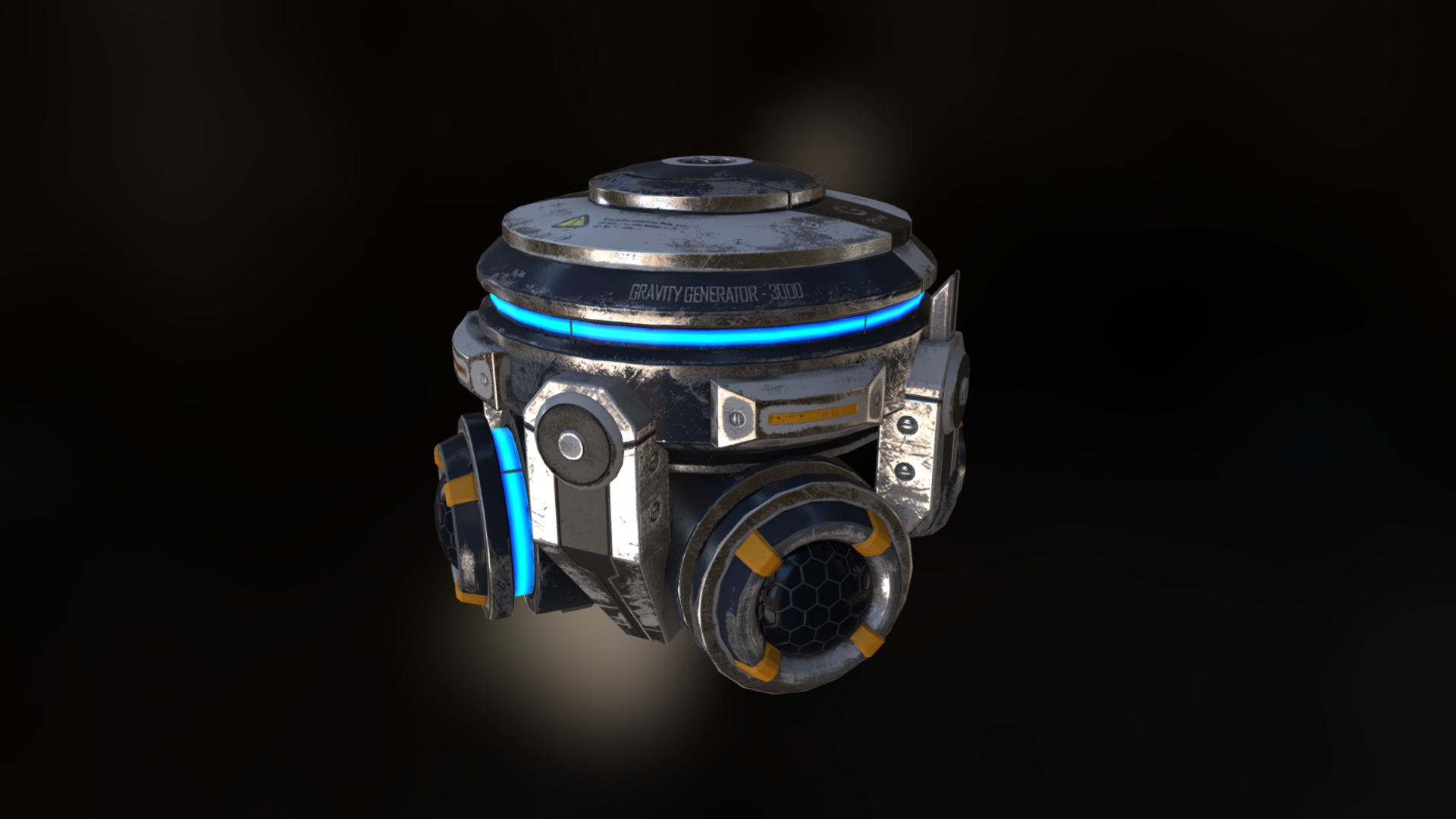 It's a sci-fi Gravity Generator game asset made for a title developed in Czech Republic - Space Engineers. Developer: Keen Software House - Gravity Generator - 3D model by Defonten 3d model