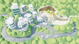 Hong Kong bulding, town, low_poly, lowpoly, model, city