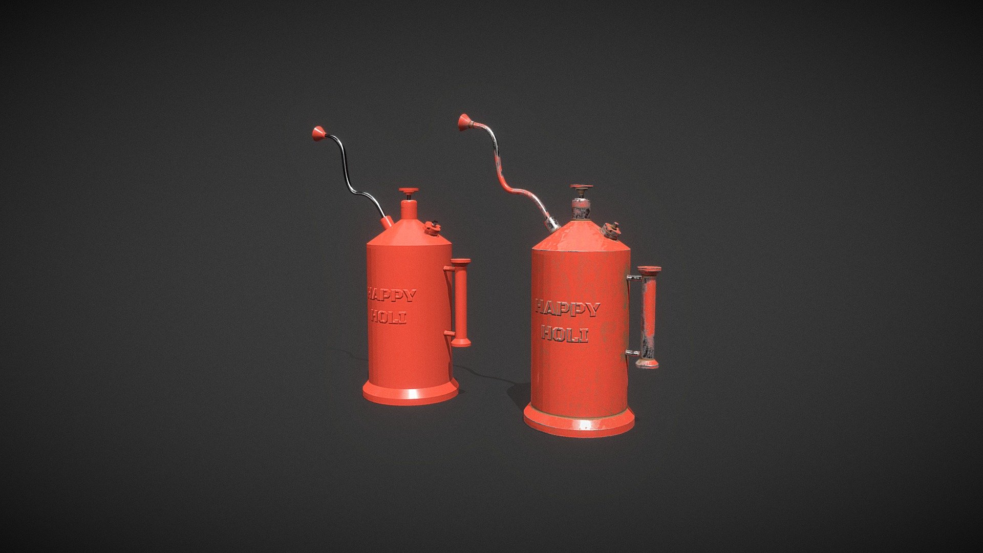 A strong, metallic air-pressure Water Gun. There are two texture variants, one gives old and dirty look and another gives new and clean look. A perfect choice for any water sports or festival.

Poly-count is kept as low as possible. All textures are very high quality with 2K resolution. All polygons are quads and no tris or N-Gons are used in geometry during production.

Ready to be used in Virtual Reality (VR), Augmented Reality (AR), games and other real-time apps.



Key Features:




Minimum possible poly-counts

1 Mesh, 1 Materials

2 texture variants

Real world scale

Only Quads(No tris or N-Gons)

Non-overlapping Unwrapped UVs

High quality 2K resolution textures



Models Information:




Vertices : 2,706

Faces : 2,548

Triangles :5,096

UV Mapped: Yes(Non-Overlapping)



Textures:




Base Color

Metallic Map

Roughness Map

MetallicSmoothness Map

Normal Map

AO Map
 - Air-Pressure Water Gun - Buy Royalty Free 3D model by Game Art Universe (@gameartuniverse) 3d model