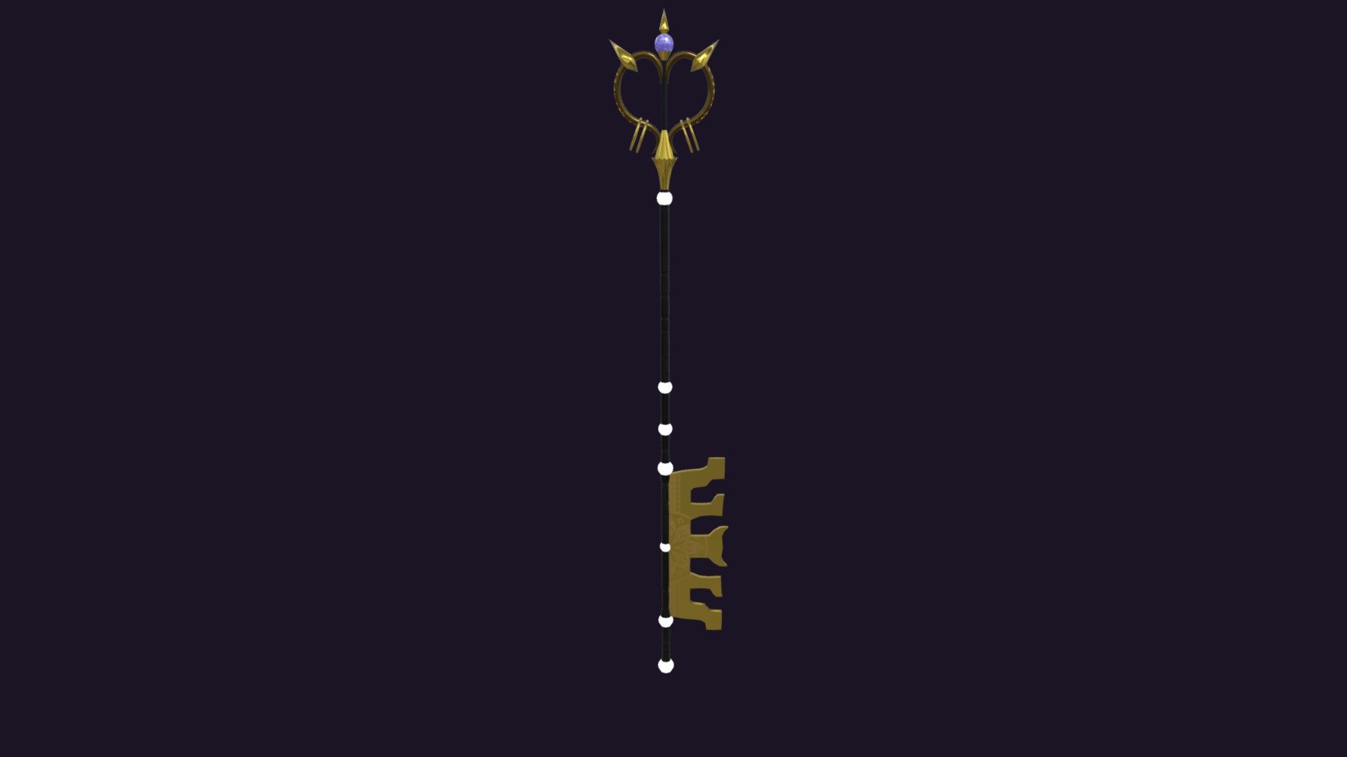 Custom request model of Keyblade Staff for avatar prop 3d model