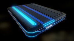 External HDD Futuristic Version 3dcoat, external, alien, hdd, hard-drive, 3dhaupt, pbr-textures, 3d-coat, low-poly, blender3d, sci-fi, futuristic