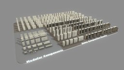 Modular Cable Distribution Cabinet-Set exterior, infrastructure, distribution, box, electro, cable, fuse, cable-box, 3dhaupt, street-furniture, city-furniture, software-service-john-gmbh, street-props, low-poly, pbr, modular, colletion, cable-distribution, road-object, cityscape-object, street-cabinet