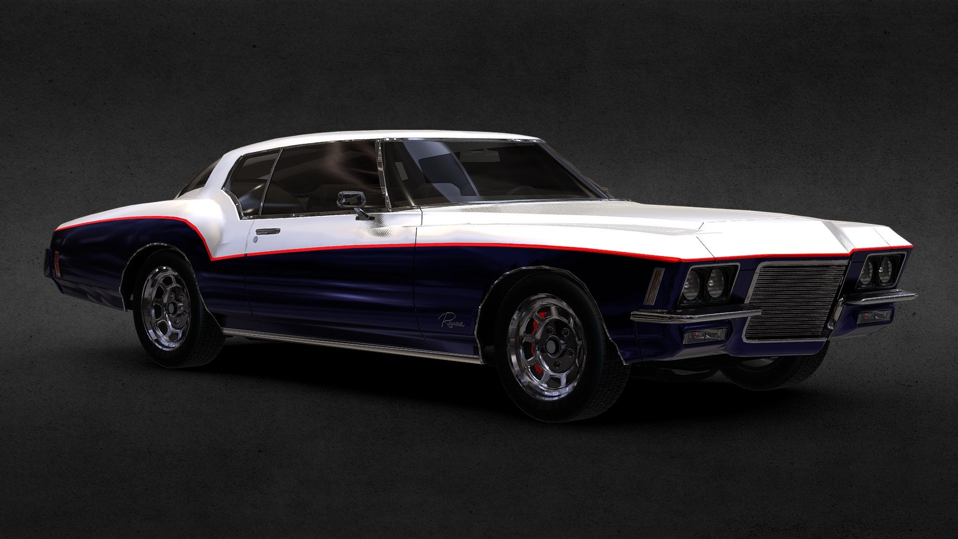 1971 Buick Riviera Custom! - 1971 Buick Riviera Custom - Download Free 3D model by everhard 3d model