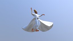 3D model Turkish Dervish culture, turkish, cultural-heritage, dervish, 3d, model, creature, history, freegengo