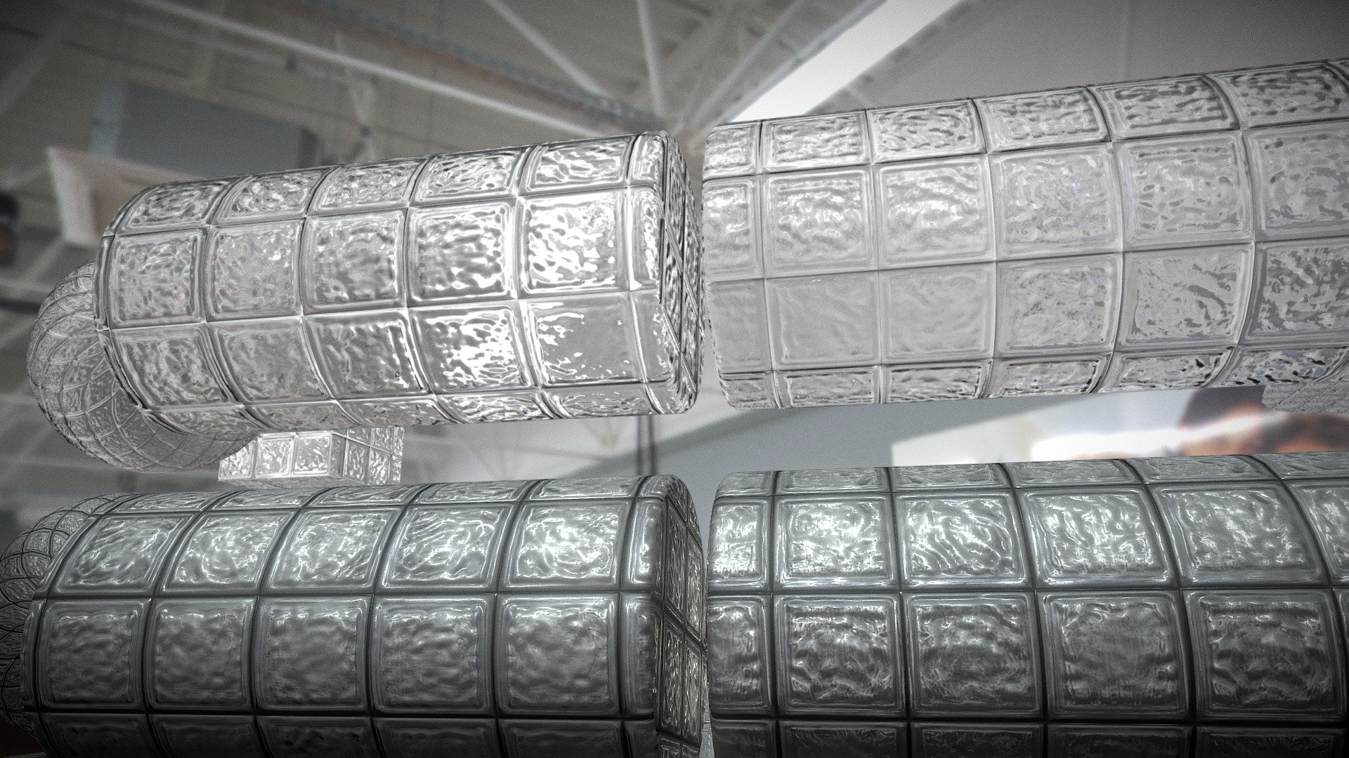 Here is a seamless and tileable texture set for blockglass. 

Texture size 4k. 







Photographed and later edited with Blender.

Texture type included:




Normal

Diffuse 

Ao

Mask



Created by 3DHaupt - Block-Glass | Texture Set (2) - Buy Royalty Free 3D model by VIS-All-3D (@VIS-All) 3d model