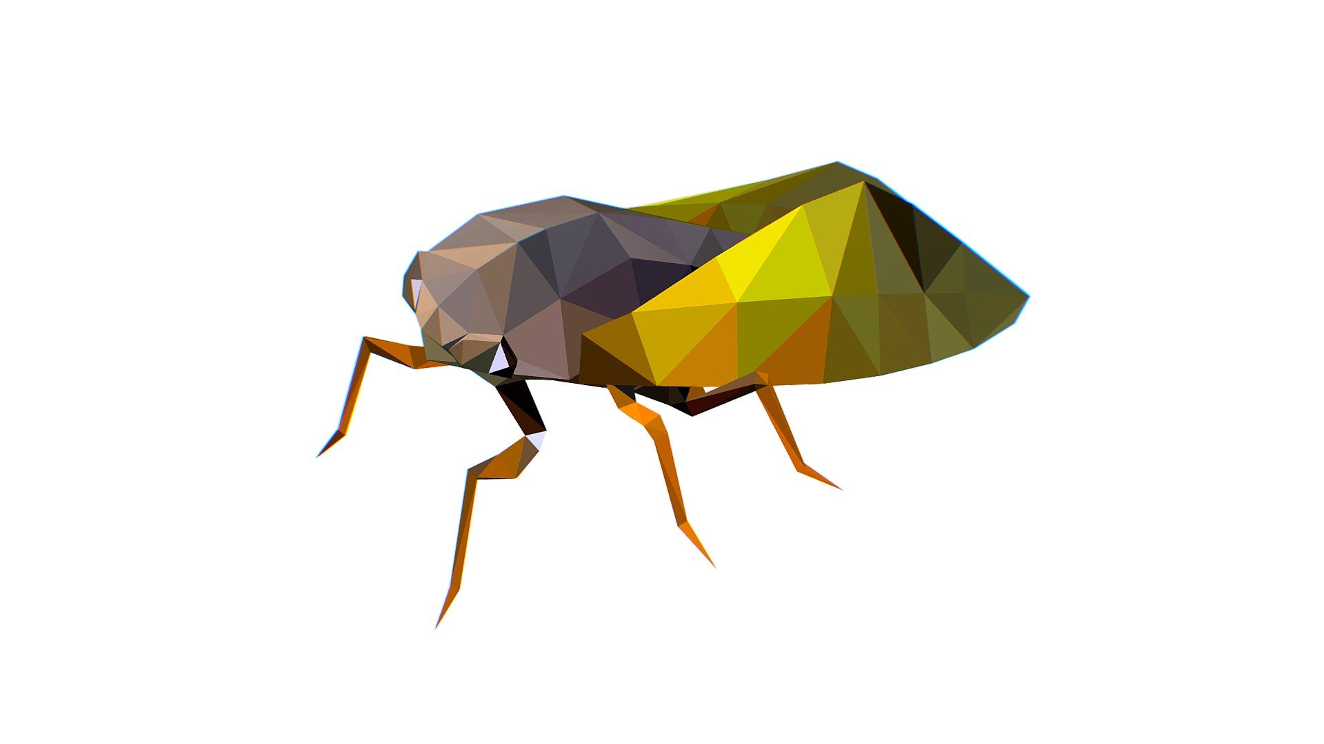 Animated Cicada Lowpoly Art Style - Animated Cicada Lowpoly Art Style - Buy Royalty Free 3D model by Oleg Shuldiakov (@olegshuldiakov) 3d model