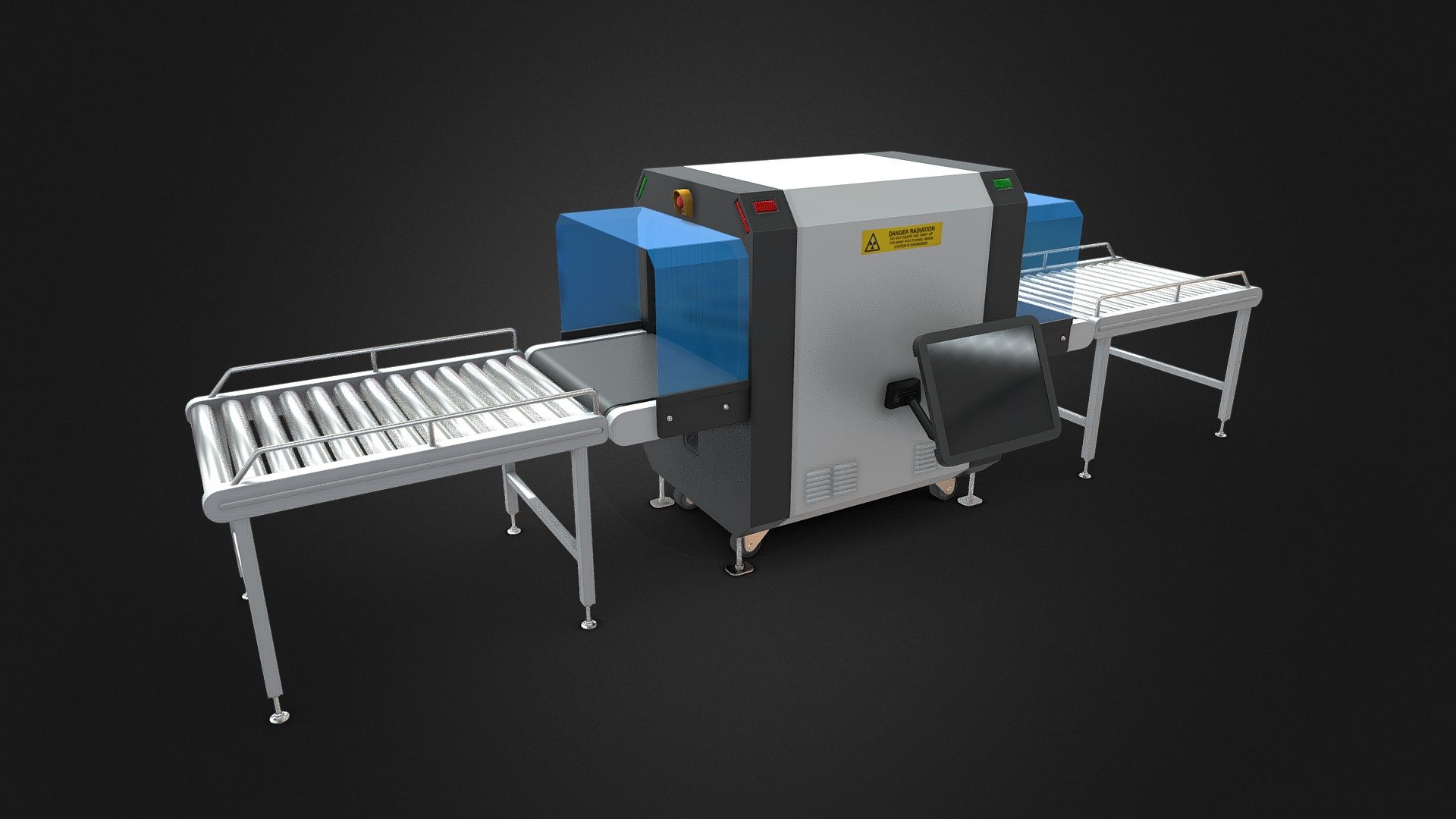 Baggage Scanner 3D Model by ChakkitPP.




This model was developed in Blender 2.90.1

Unwrapped Non-overlapping and UV Mapping

Beveled Smooth Edges, No Subdivision modifier.


No Plugins used.




High Quality 3D Model.



High Resolution Textures.

Polygons 55051 / Vertices 62621

Textures Detail :




2K PBR textures : Base Color / Height / Metallic / Normal / Roughness / AO

File Includes : 




fbx, obj / mtl, stl, blend
 - Baggage Scanner - Buy Royalty Free 3D model by ChakkitPP 3d model