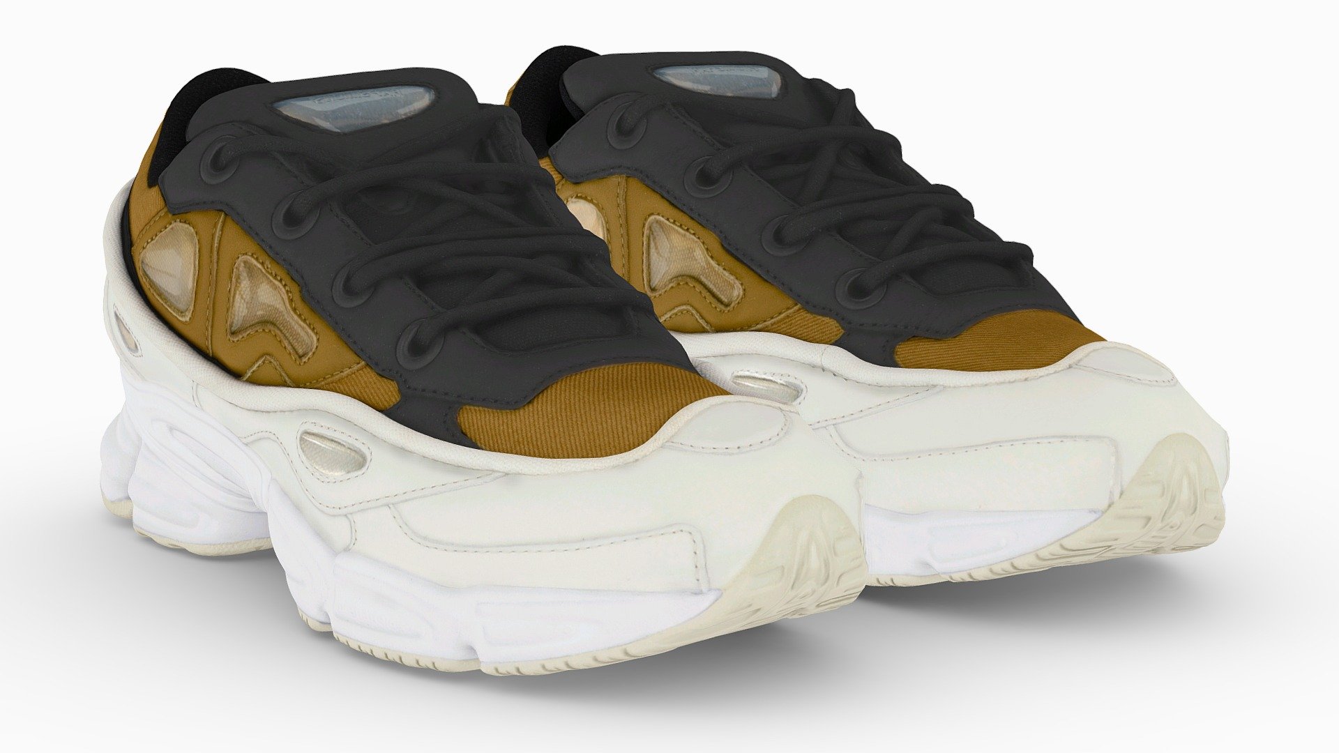 A Very Detailed shoes with High-Quality .

The Mesh is UV unwrapped.

4096x4096 Texture Maps jpg，in the compressed file rar.

The textures is lighting baked,the texture is uploaded to preview images.

File Formats :

FBX .OBJ .stl.collada(dae).Maya2019,Texture(jpg format).

If you want to modify the color of the shoes, it is easy to do with photopshop. 

This is a professional scanning agency, if there are any shoes that are not included, please let me know.My E-mail:951723610@qq.com,It will helps a lot.By the way,we are available for custom shoes scan.

Don't forget to check my other sneakers,Have a nice day：） - Raf Simons X Adidas Originals Ozweego 3 Khaki - Buy Royalty Free 3D model by Vincent Page (@vincentpage) 3d model