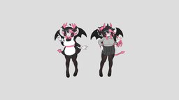 Femdou outfits maid, vtuber, maya, noai