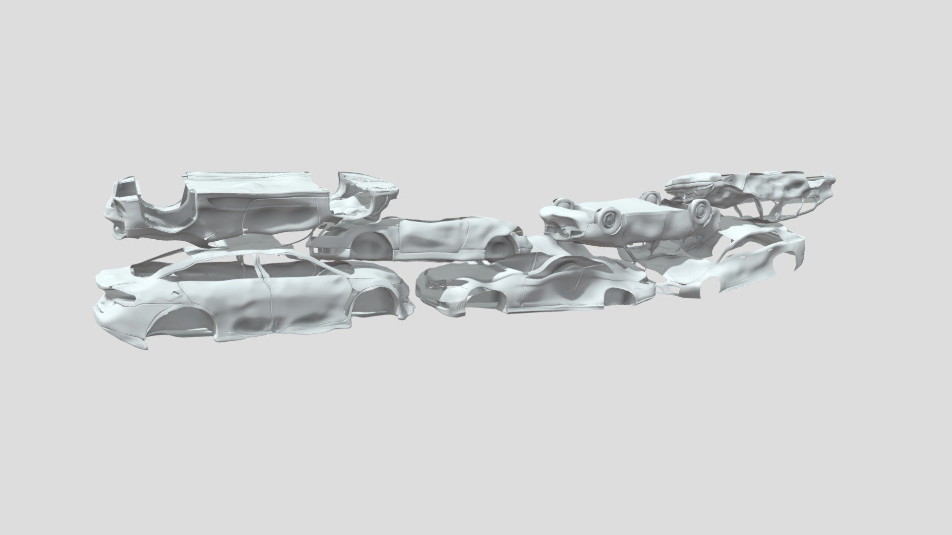 Destroyed cars Vol 3 - Destroyed cars Vol 3 - Buy Royalty Free 3D model by kopofx 3d model