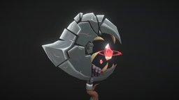 Vultures Vengeance gem, worldofwarcraft, weaponcraft, axe, gameart2023, noai