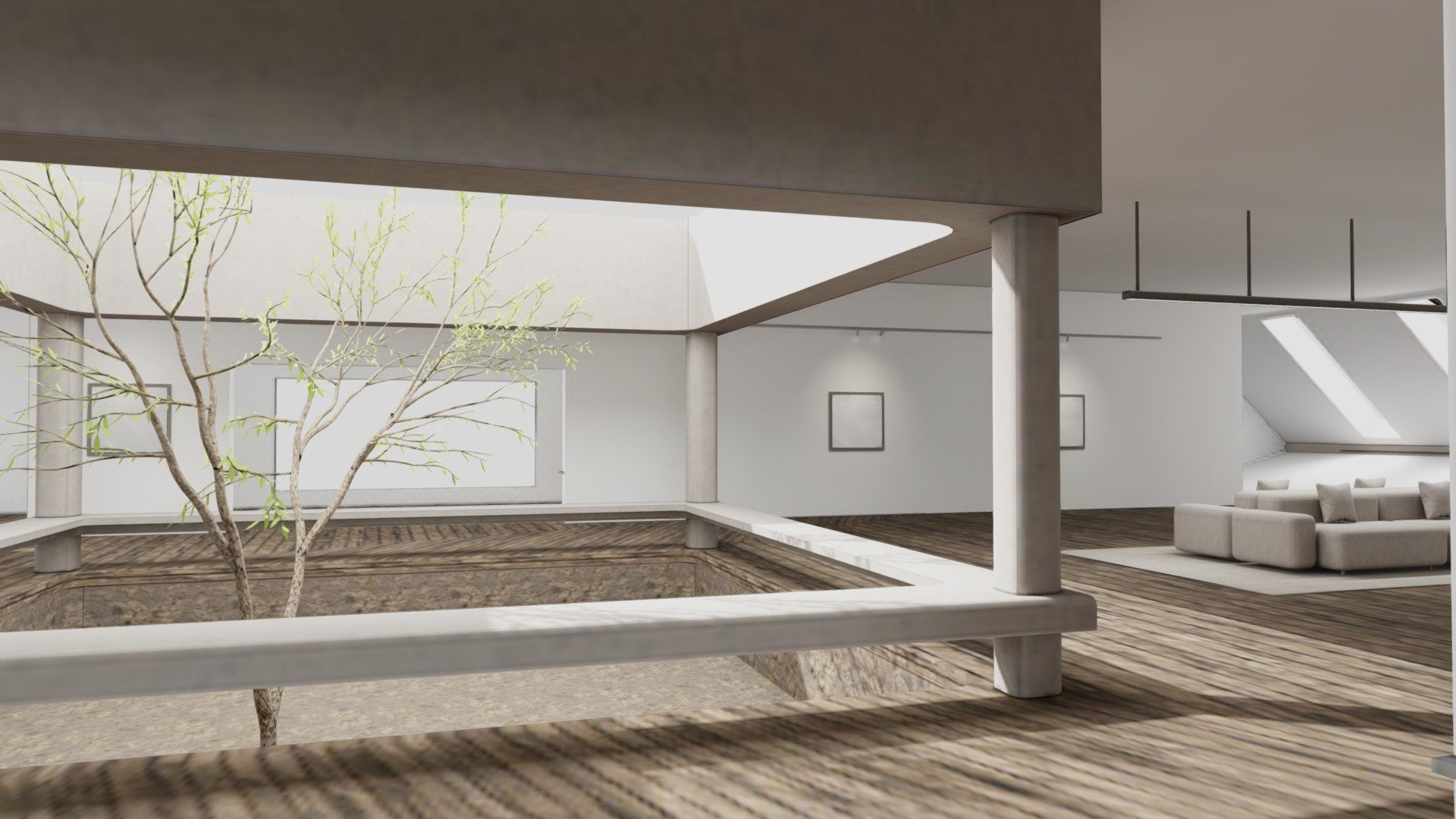360° vision vr modern gallery, decorated with wood floor, gray toned concrete walls.
Suitable for collection exhibitions or paintings.

All paintings are independent images so that they could be replaced to your paintings easily.




Scaled in real world dimensions

360 VR supported

Hi res albedo textures baked

Paintings are independent
 - Modern Gray Gallery | Baked - Buy Royalty Free 3D model by ChristyHsu (@ida61xq) 3d model
