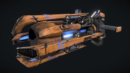 Temporal Repulsor rifle, fanart, energy, unreal, playstation, realistic, ratchet, clank, gap, engin, weapon, pbr, fantasy, gun, trounament