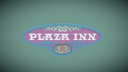 Disneyland Plaza Inn Sign Made For Minecraft plaza, restaurant, inn, park, resort, ride, disney, theme, tomorrowland, toontown, disneyland, mickeymouse, pixelated, lowpolymodel, disneyworld, themepark, cubikstudio, minniemouse, character, low-poly, minecraft, lowpoly, 3dmodel, pixel, pixelart, mainstreet, neworleanssquare, frontierland, electro3d, plazainn