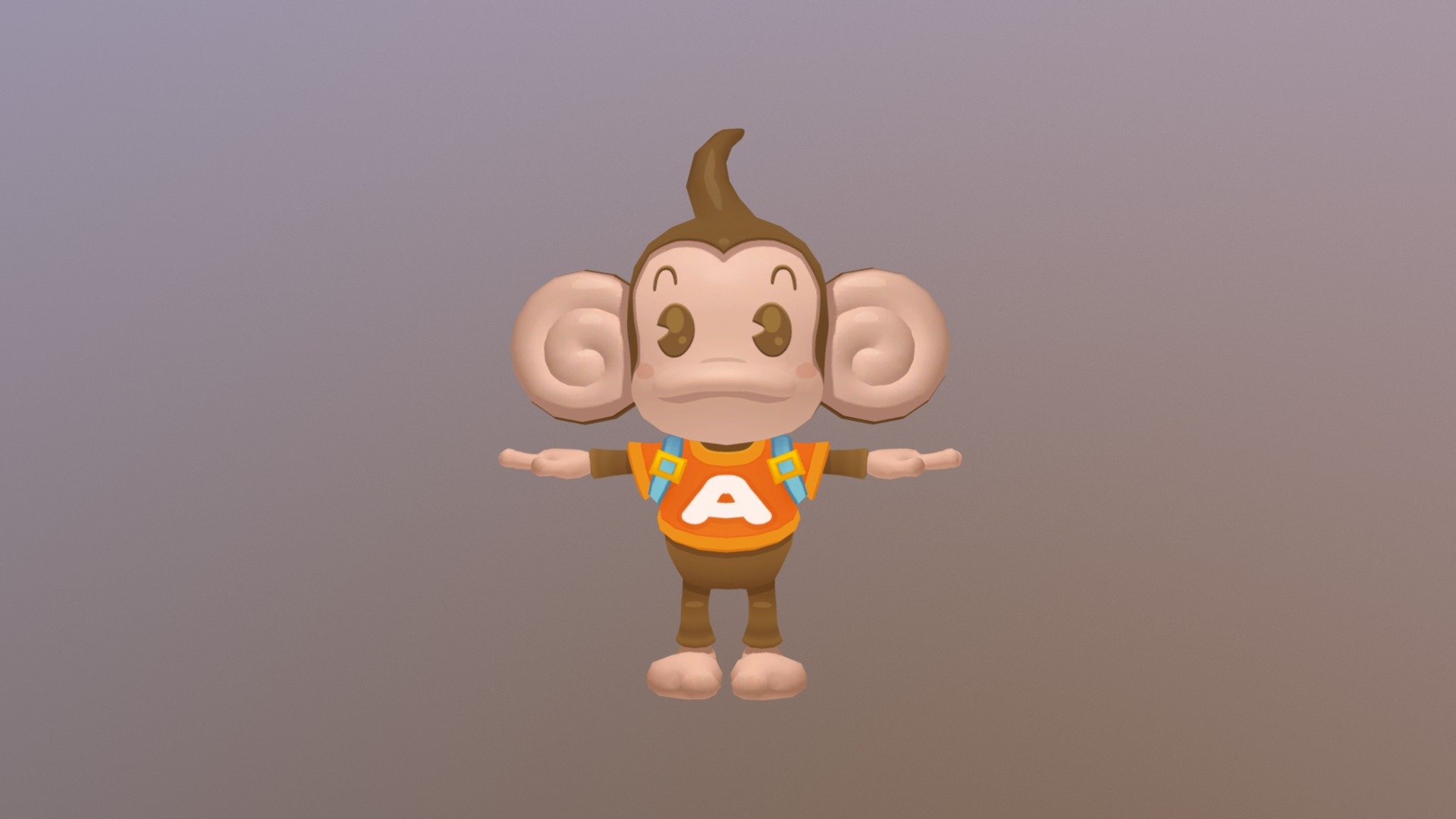 this model is owned by sega - Super Monkey Ball Banana Blitz Ai Ai - 3D model by akennedy007 3d model