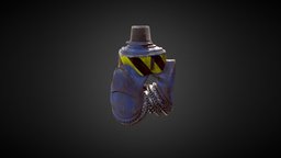 Roller Cone Bit drill, auger, boerkens, roller-cone-bit, blender3d