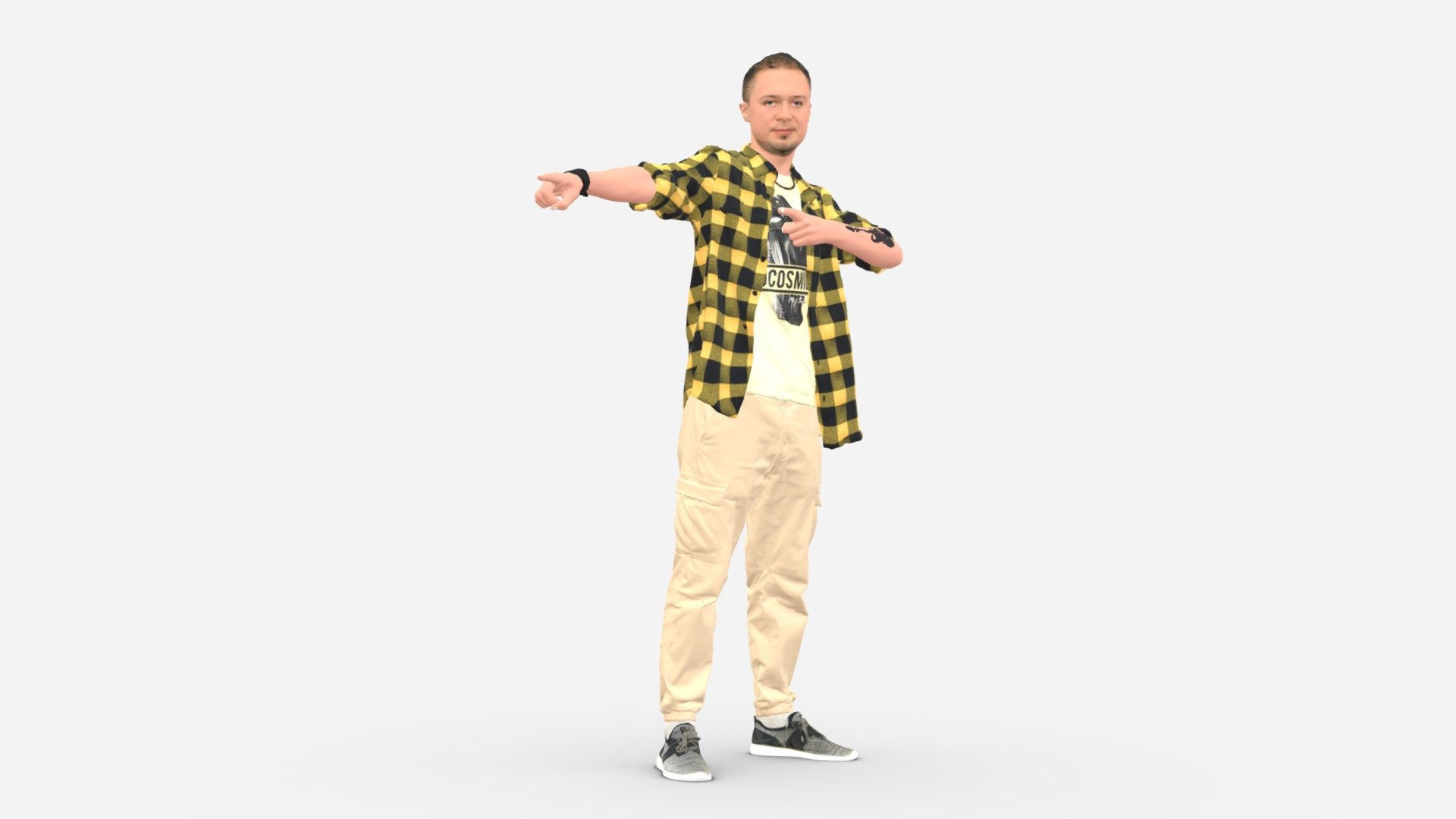 We provide unique 3d scanned models with realistic proportions for closeup and medium-distance views in artworks, paintings and classes. As well as architectural visualization projects.

Main features:




high-end realistic 3d scanned model;

realistic proportions;

highest quality;

low price;

saves you time for more time in landscaping and interiors visualization.

FEATURES 




3d scanned model 

Extremely clean

Edge Loops based

smoothable

symmetrical

professional quality UV map

high level of detail

high resolution textures

real-world scale

system unit: cm

TEXTURES 




Textural Resolution: 4096 x 4096

Color Map

The model is suitable for stereolithography 3d printing 

The model is also ready for fullcolour 3d printing - 001254 stylish man and palid yellow shirt - 3D model by 3DFarm 3d model
