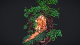 Bitbot- House-001 cg, cgshare, bitbot, bitbotstudio, handpainted, gameart, hand-painted, gameart2018, stylized