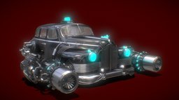 Future car ZIS-110 police, cars, science, maya, 3d, scifi