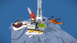 Offshore oil platform vive, tiltbrush, tiltbrush-vive, google-tiltbrush