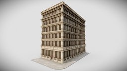 Low Poly Manhattan Cast Iron SoHo Building optimization, historic, archviz, scenery, traffic, buildings, photorealistic, urban, new, manhattan, york, america, game-ready, game-asset, soho, baked-textures, architecture, low-poly, gameasset, usa, city, building, gameready, noai