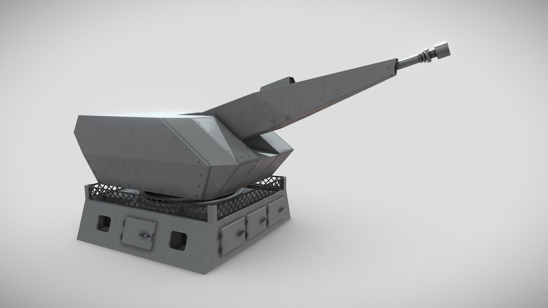 The 35MM Rheinmetall Millenium gun is a close in weapon system used by various navies around the world as defence against anti-ship missiles 3d model