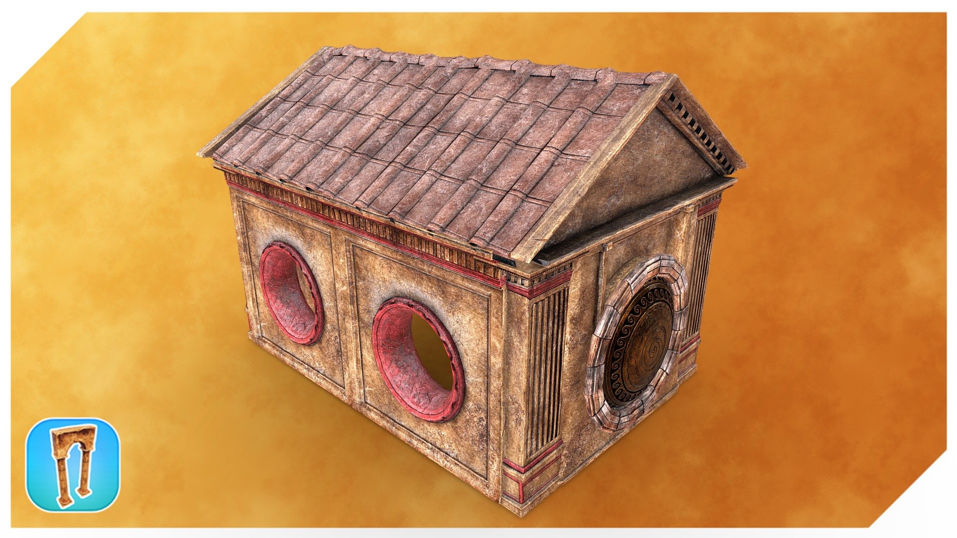 Pillar asset created from ten individual assets with separate texture sets. 
Individual assets can be used as well. Comes with 2k PBR texture sets (Albedo, Normal, Roughness and AO).
Highly optimized for use in realtime 3d model