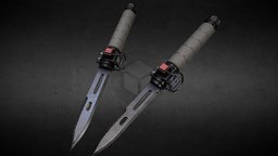 Ballistic Knife melee, game-ready, ballistic, ballistic-knife, substancepainter, substance, weapon, knife, lowpoly, gameasset, 3dmax