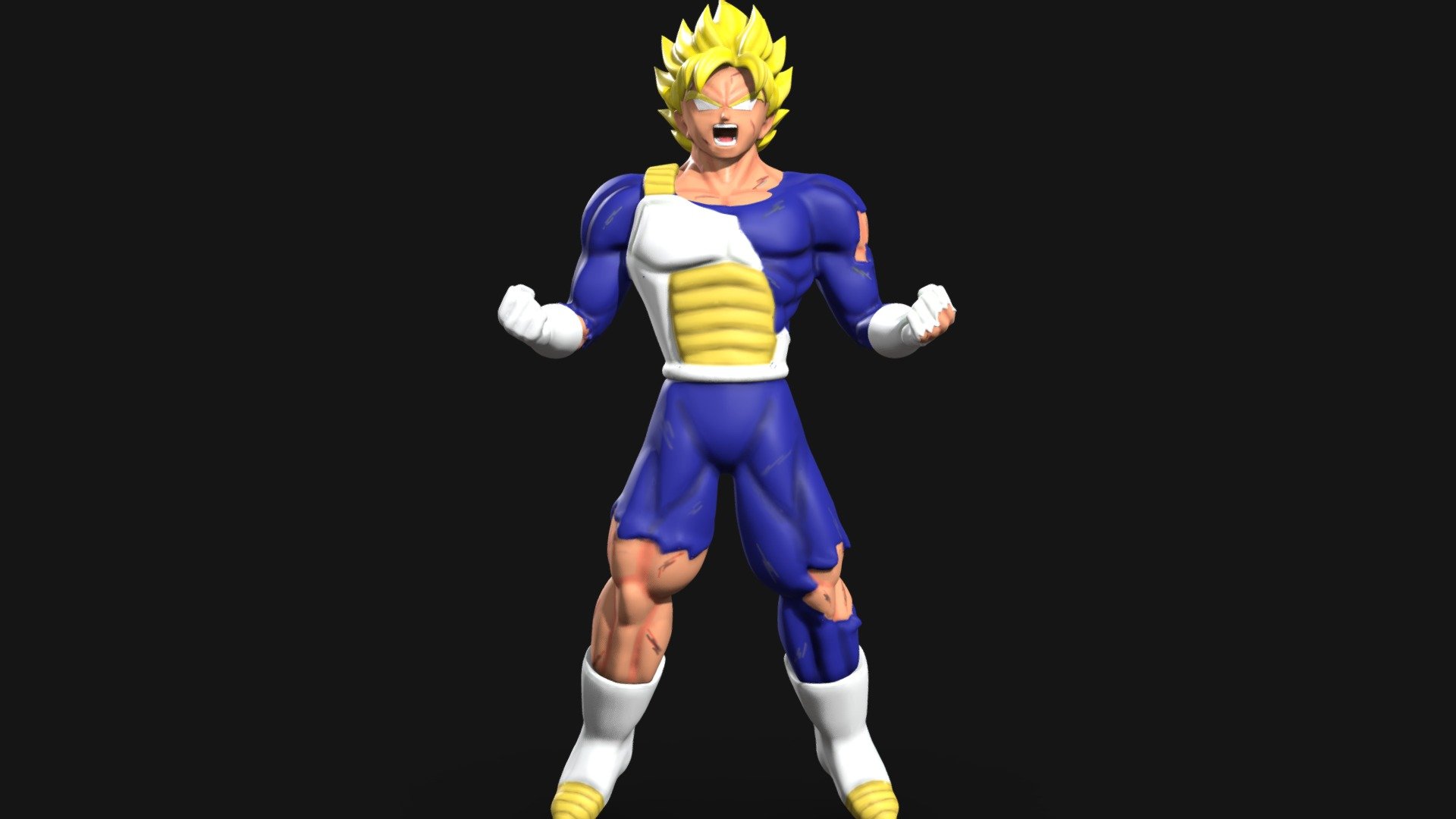 Goku with saiyan armor training in the room of time - Goku SSJ 3D Model - Buy Royalty Free 3D model by Shin Xiba 3D (@Xiba3D) 3d model