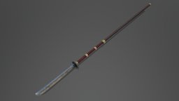 Edo World naginata, glaive, two-handed, bladed