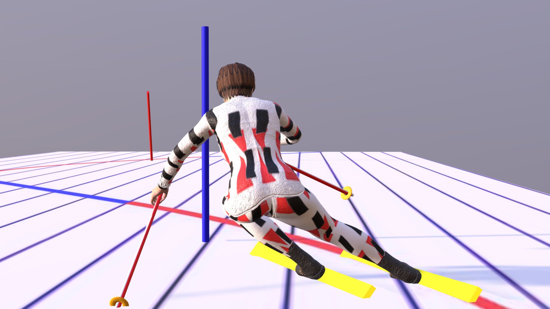 Ski SL training POV - 3D model by nishidaken2 3d model