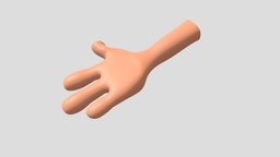 Cartoon Hand #112 body, toon, fingers, part, low-poly, cartoon, hand