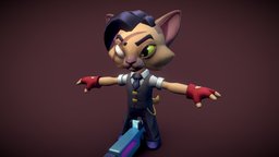 Killshot T2 cat, t2, character, game, design, killshot