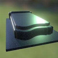 Fune-test granite, funeral-ornament, black