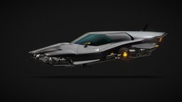 (FREE) Cyberpunk Hovercar flying, cyberpunk, av, 70s, 77, hovercar, 1977, vehicle, lowpoly, sci-fi, futuristic, car