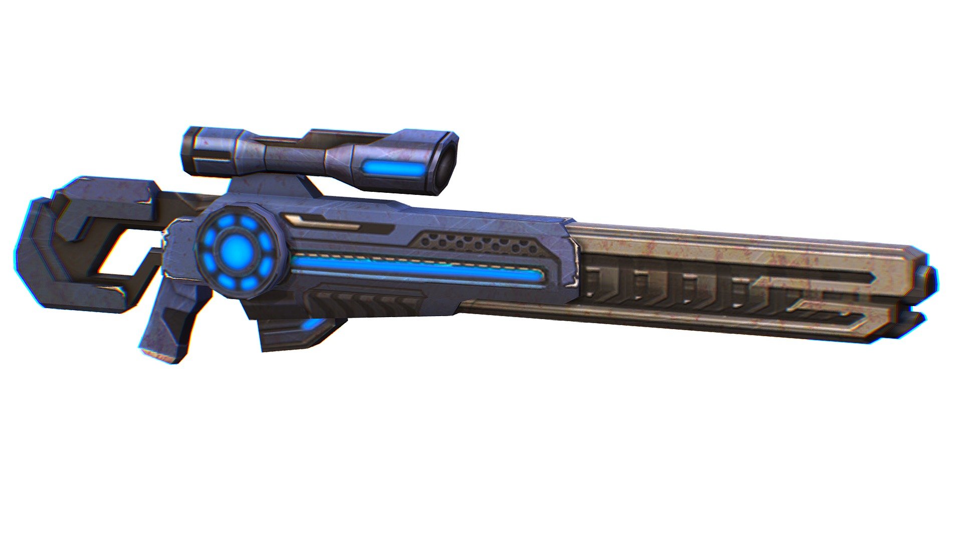 LowPoly Cartoon Sci-Fi Sniper Rifle Future - 3dsMax and Maya file included - LowPoly Cartoon Sci-Fi Sniper Rifle Future - Buy Royalty Free 3D model by Oleg Shuldiakov (@olegshuldiakov) 3d model