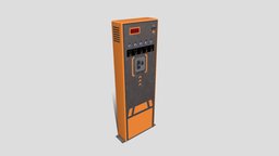 Car Wash Money Register (Game-ready model) wash, money, ready, realistic, water, game, pbr, car