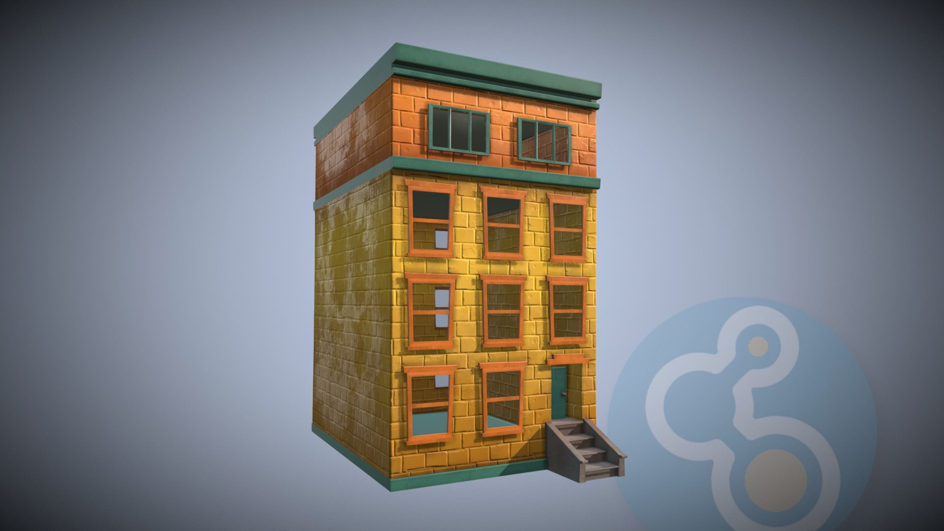 A stylized building exterior.

Mid poly, ideal for game engines/VFX.

Includes a .blend, .fbx, and texture sets in PBR format 3d model