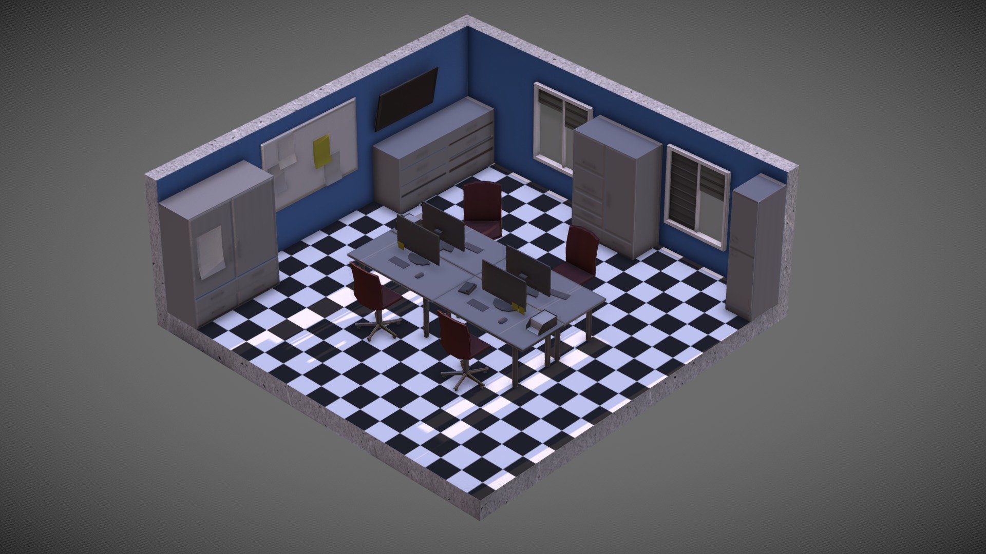 Interior Isometric Design - Buy Royalty Free 3D model by Austin (@austinwilson13) 3d model