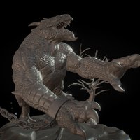 Little Hound sculpting, render, modeling, 3d, 3dsmax, creature