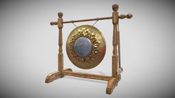 Gong music, instrument, old