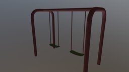 Swing-set Model park, playground, swings, swingset