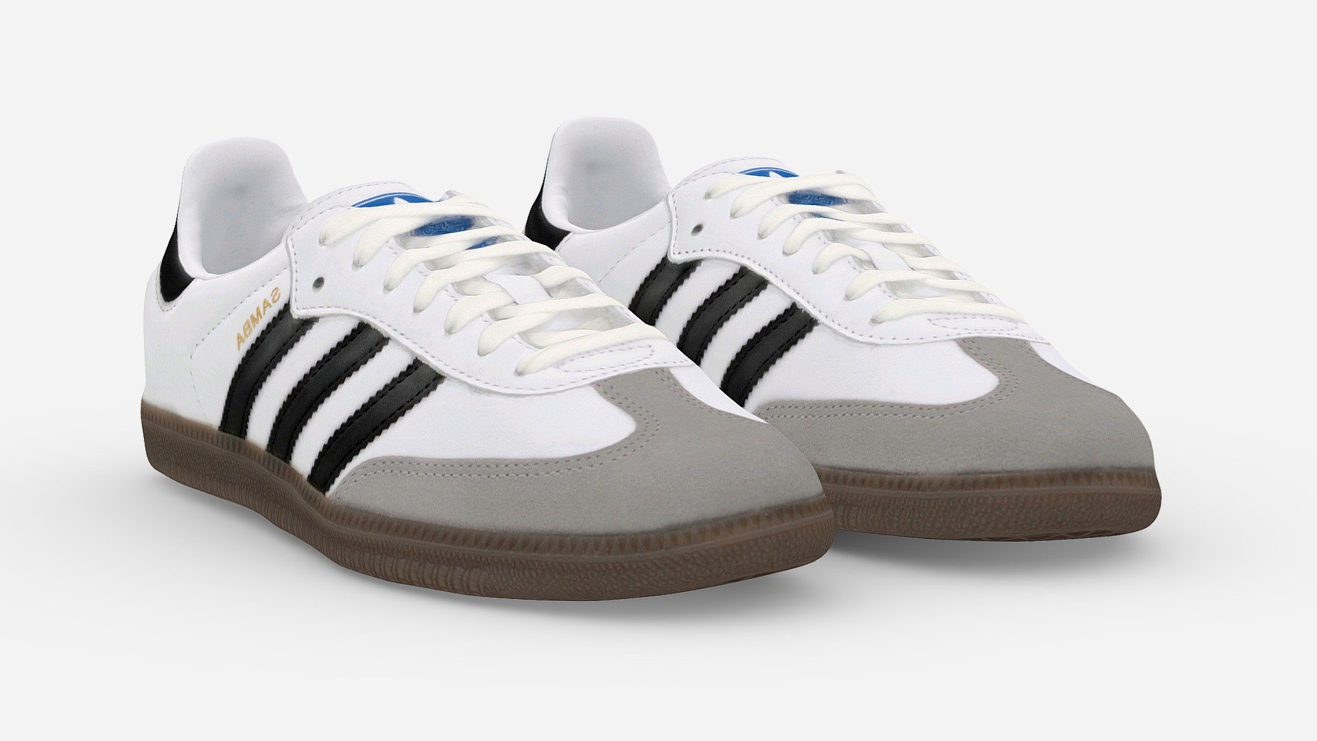 A Very Detailed shoes with High-Quality .

The Mesh is UV unwrapped.

4096x4096 Texture Maps jpg，in the compressed file rar.

The textures is lighting baked,the texture is uploaded to preview images.

File Formats :

FBX .OBJ .stl.collada(dae).Maya2019,Texture(jpg format).

If you want to modify the color of the shoes, it is easy to do with photopshop. 

This is a professional scanning agency, if there are any shoes that are not included, please let me know.My E-mail:951723610@qq.com,It will helps a lot.By the way,we are available for custom shoes scan.

Don't forget to check my other sneakers,Have a nice day：） - adidas originals samba OG - Buy Royalty Free 3D model by Vincent Page (@vincentpage) 3d model