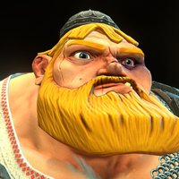 Bogatyr caricature, cartoon, gameart, fantasy